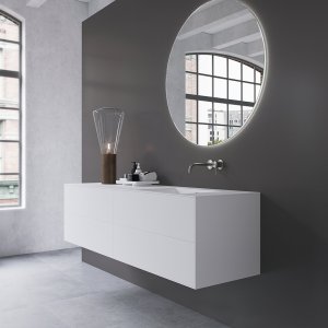Copenhagen Chic 180R - MKII, Bathroom furniture, Matte white