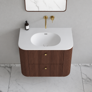Noorwork 80 - Snedkermøbel i Valnød inkl. Mathvid Corian® Vaskebordplade