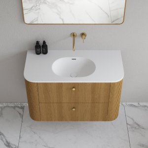 Noorwork 100 - Snedkermøbel i Natur Eg inkl. Mathvid Corian® Vaskebordplade