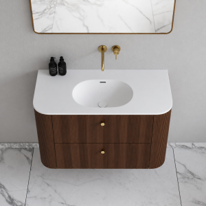 Noorwork 100 - Snedkermøbel i Valnød inkl. Mathvid Corian® Vaskebordplade