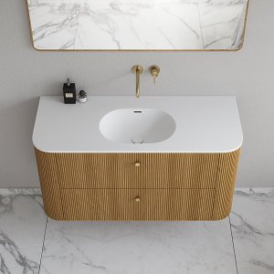 Noorwork 120 - Snedkermøbel i Natur Eg inkl. Mathvid Corian® Vaskebordplade