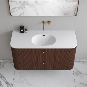 Noorwork 120 - Snedkermøbel i Valnød inkl. Mathvid Corian® Vaskebordplade