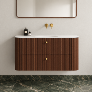 Noorwork 120 - Snedkermøbel i Valnød inkl. Mathvid Corian® Vaskebordplade