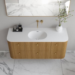 Noorwork 140 - Snedkermøbel i Natur Eg inkl. Mathvid Corian® Vaskebordplade