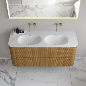 Noorwork 140D - Snedkermøbel i Natur Eg inkl. Mathvid Corian® Vaskebordplade