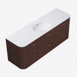 Noorwork 160 - Snedkermøbel i Valnød inkl. Mathvid Corian® Vaskebordplade
