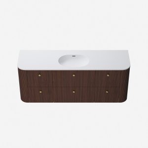 Noorwork 160 - Snedkermøbel i Valnød inkl. Mathvid Corian® Vaskebordplade