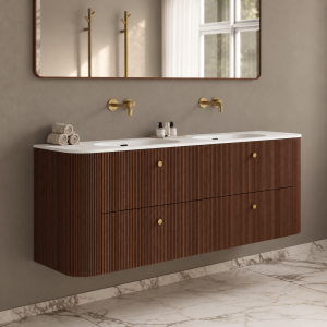 Noorwork 160D - Joinery in Walnut including Matt white Corian® sink top