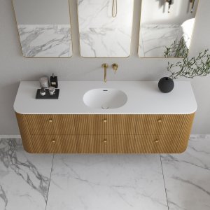 Noorwork 180 - Snedkermøbel i Natur Eg inkl. Mathvid Corian® Vaskebordplade