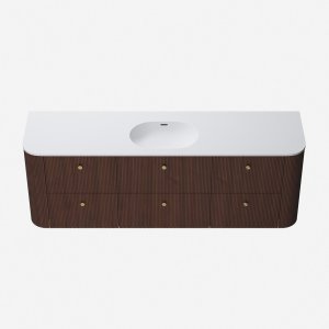 Noorwork 180 - Snedkermøbel i Valnød inkl. Mathvid Corian® Vaskebordplade