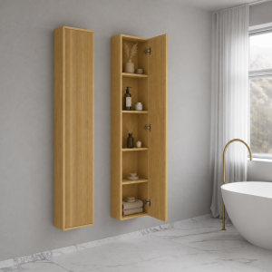 Noorwork NHC3117 - Carpenter's tall cabinet in Natural Oak, 30x16x170 cm.