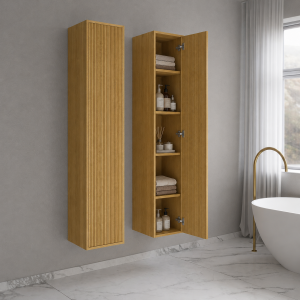 Noorwork NHC3317 - Carpenter's high cabinet in Light Natural Oak, 30x35x170 cm.