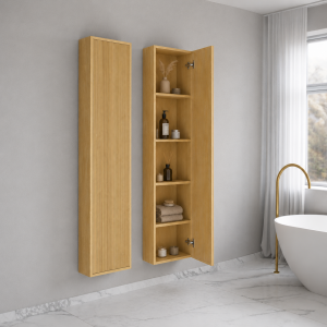 Noorwork NHC4117 - Carpenter's high cabinet in Light Natural Oak, 40x16x170 cm.