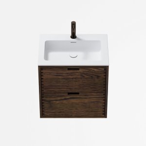 CPH Tapwork Soho 60 - MKIII, Fingertappet Snedkermøbel i Røget Eg inkl. Mathvid SolidTec® Vask