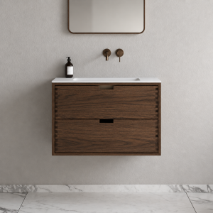 CPH Tapwork Soho 80 - MKIII, Finger Tapped Cabinetry in Smoked Oak incl. Matt White SolidTec® Sink