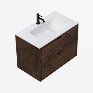 CPH Tapwork Soft 80 - MKIII, Fingertappet Snedkermøbel i Røget Eg inkl. Mathvid SolidTec® Vask