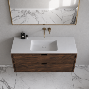 CPH Tapwork Soho 120 - MKIII, Finger Tapped Cabinetry in Smoked Oak incl. Matt White SolidTec® Sink
