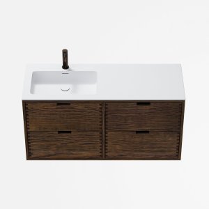 CPH Tapwork Soho 120L - MKIII, Fingertappet Snedkermøbel i Røget Eg inkl. Mathvid SolidTec® Vask