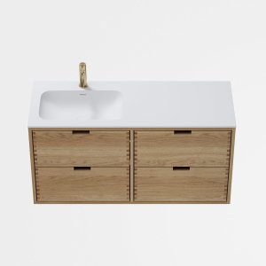 CPH Tapwork Soft 120L - MKIII, Fingertappet Snedkermøbel i Natur Eg inkl. Mathvid SolidTec® Vask