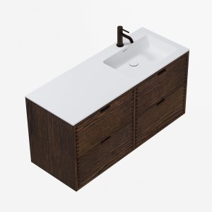 CPH Tapwork Soho 120R - MKIII, Fingertappet Snedkermøbel i Røget Eg inkl. Mathvid SolidTec® Vask