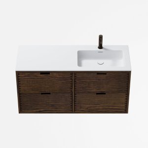 CPH Tapwork Soho 120R - MKIII, Fingertappet Snedkermøbel i Røget Eg inkl. Mathvid SolidTec® Vask
