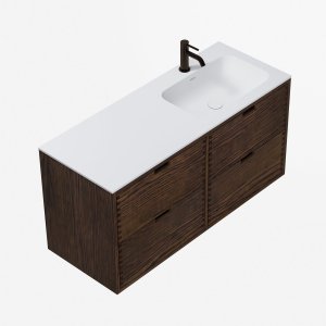 CPH Tapwork Soft 120R - MKIII, Fingertappet Snedkermøbel i Røget Eg inkl. Mathvid SolidTec® Vask