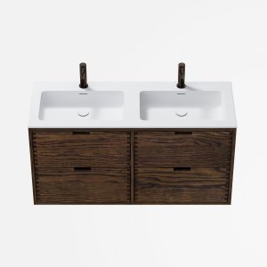 CPH Tapwork Soho 120D - MKIII, Fingertappet Snedkermøbel i Røget Eg inkl. Mathvid SolidTec® Vask