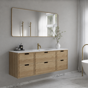 CPH Tapwork Soho 140 - MKIII, Fingertappet Snedkermøbel i Natur Eg inkl. Mathvid SolidTec® Vask