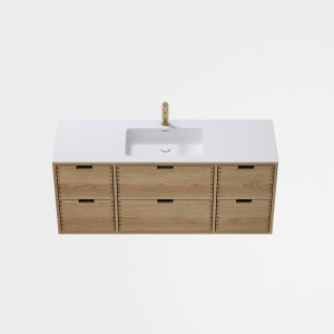 CPH Tapwork Soho 140 - MKIII, Fingertappet Snedkermøbel i Natur Eg inkl. Mathvid SolidTec® Vask
