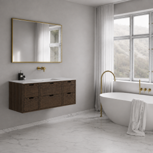 CPH Tapwork Soho 140 - MKIII, Fingertappet Snedkermøbel i Røget Eg inkl. Mathvid SolidTec® Vask