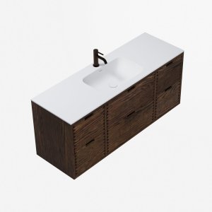 CPH Tapwork Soft 140 - MKIII, Fingertappet Snedkermøbel i Røget Eg inkl. Mathvid SolidTec® Vask