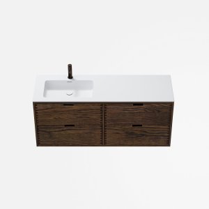 CPH Tapwork Soho 140L - MKIII, Fingertappet Snedkermøbel i Røget Eg inkl. Mathvid SolidTec® Vask