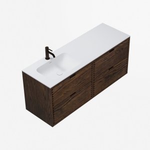 CPH Tapwork Soft 140L - MKIII, Fingertappet Snedkermøbel i Røget Eg inkl. Mathvid SolidTec® Vask