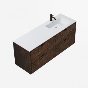 CPH Tapwork Soho 140R - MKIII, Fingertappet Snedkermøbel i Røget Eg inkl. Mathvid SolidTec® Vask