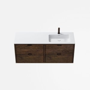 CPH Tapwork Soho 140R - MKIII, Fingertappet Snedkermøbel i Røget Eg inkl. Mathvid SolidTec® Vask