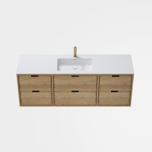 CPH Tapwork Soho 160C - MKIII, Fingertappet Snedkermøbel i Natur Eg inkl. Mathvid SolidTec® Vask