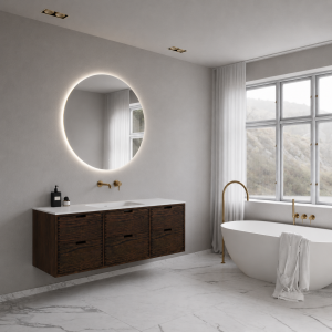 CPH Tapwork Soho 160 - MKIII, Fingertappet Snedkermøbel i Røget Eg inkl. Mathvid SolidTec® Vask