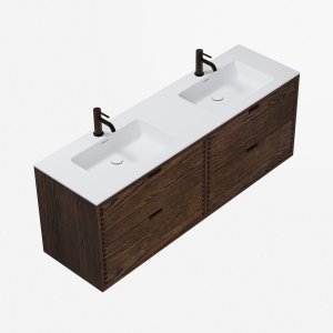 CPH Tapwork Soho 160D - MKIII, Fingertappet Snedkermøbel i Røget Eg inkl. Mathvid SolidTec® Vask