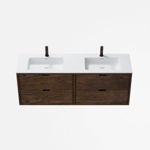 CPH Tapwork Soho 160D - MKIII, Fingertappet Snedkermøbel i Røget Eg inkl. Mathvid SolidTec® Vask