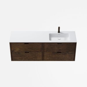 CPH Tapwork Soho 160R - MKIII, Fingertappet Snedkermøbel i Røget Eg inkl. Mathvid SolidTec® Vask