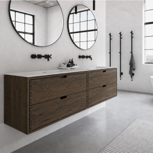 CPH Tapwork Soho 180D - MKIII, Fingertappet Snedkermøbel i Røget Eg inkl. Mathvid SolidTec® Vask