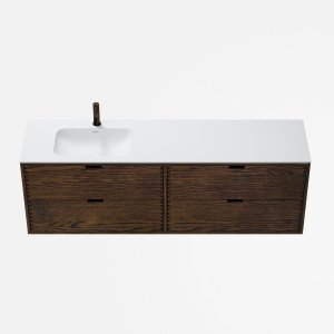 CPH Tapwork Soft 180L - MKIII, Fingertappet Snedkermøbel i Røget Eg inkl. Mathvid SolidTec® Vask
