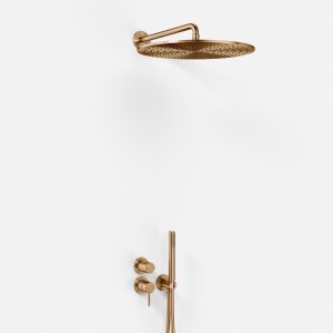Semplice SBR901 S13 - Rain DeLuxe Ø40, Wall, PVD Brushed Copper