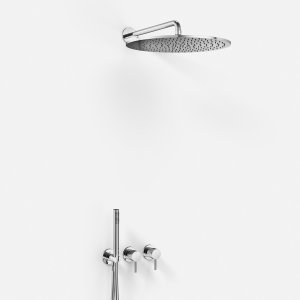 Semplice SBR801 S13 - Brusesæt Ø40 cm, Væg, Krom 