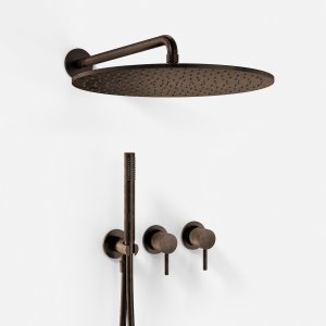 Semplice SBR801 S13 - Rain DeLuxe Ø40, Væg, Bruneret Messing