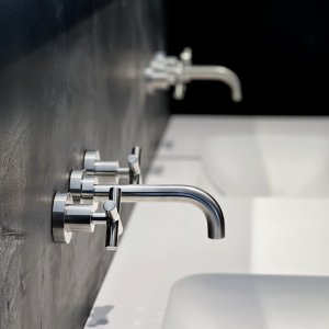 Fly Classic FHV202 - Washbasin fitting, PVD Brushed Steel
