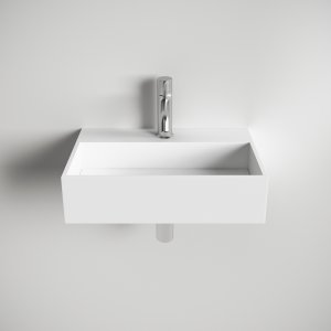 Kubo 50 - 50x30 Håndvask, Mathvid SolidTec®