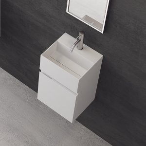 Compact 05 - Sink unit 32x28, Matt White SolidTec®