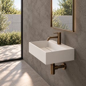 Kubo 40 - 40x35 Håndvask, Mathvid SolidTec®