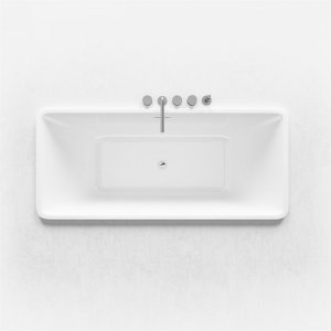 Pulcher Code 1700 - Indbygningsbadekar 170x75 cm, Glossy White